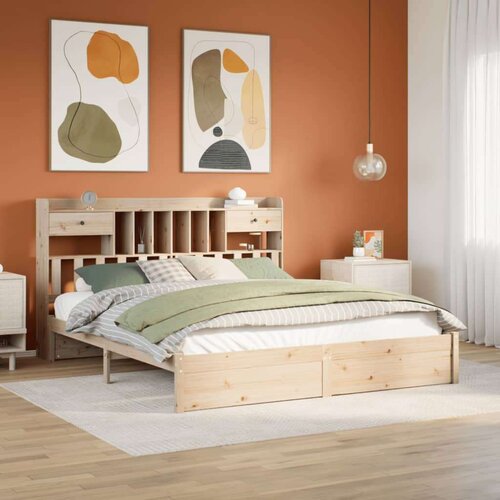  Krevet s regalom za knjige bez madraca 180x200 cm od borovine Cijene