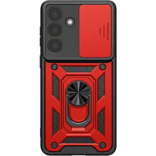 Oem Mayaxess, Prstanasti etui za Galaxy S26 Plus z drsnim pokrovčkom kamere anti&scaron;ok, Rdeča, (5000275293) Cene