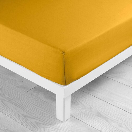 Douceur d intérieur Žuta pamučna plahta s gumom 160x200 cm Lina &ndash; Cijene
