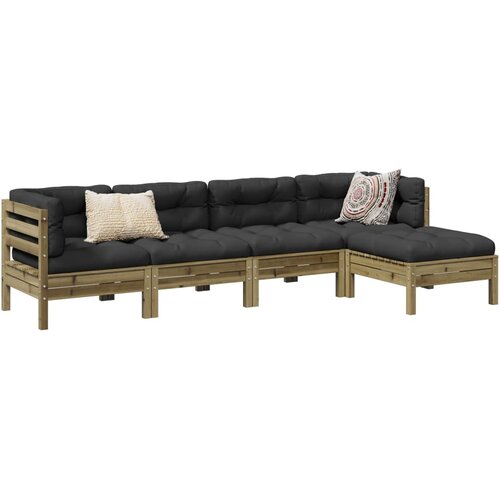  5-dijelni set vrtnih sofa s jastucima od impregnirane borovine Cijene