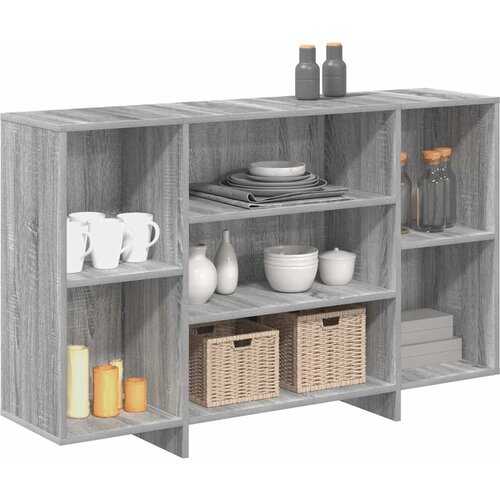  Komoda siva boja hrasta 120 x 30 x 75 cm od konstruiranog drva Slike