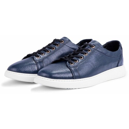 Ducavelli Verano Genuine Leather Men's Casual Shoes. Summer Sports Shoes, Lightweight Shoes Navy Blue. Slike