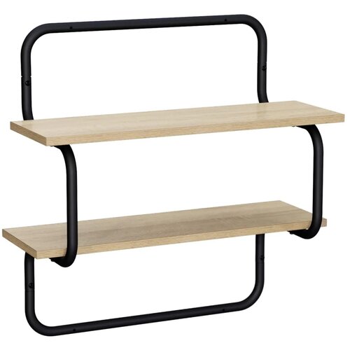  Zidna polica na 2 razine Hrast sonoma 60 x 24 5 x 61 cm - Hrast sonoma 60 cm 2 razine Cene