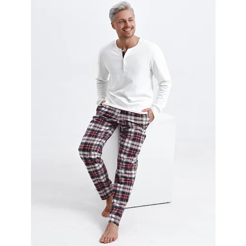 Sensis Pyjamas Paul Interlock/Flannel Christmas M-XL men's cream 001