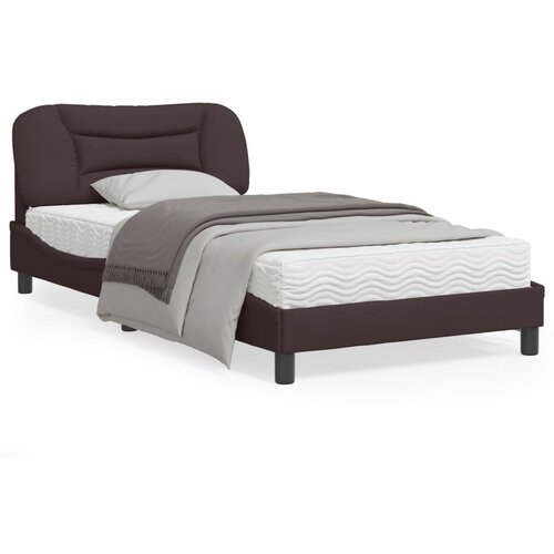 vidaXL Posteljni okvir z vzglavjem temno rjav 100x200 cm blago Cene