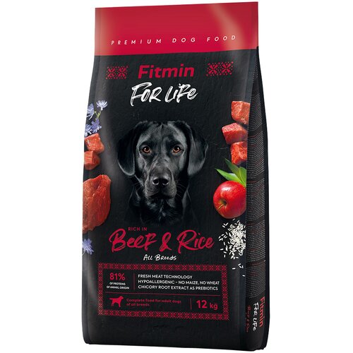 Fitmin Dog For Life govedina &amp;amp; riž - Varčno pakiranje: 2 x 12 kg Slike