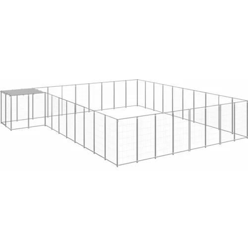  kavez za pse srebrni 25,41 m² čelični