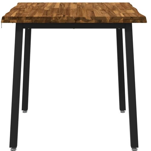  90 x 90 x 75 cm Čvrsto drvo akacije Prirodna i crna Četvrtasti - Prirodna i crna 90 x 90 x 75 cm Živi rub Slike