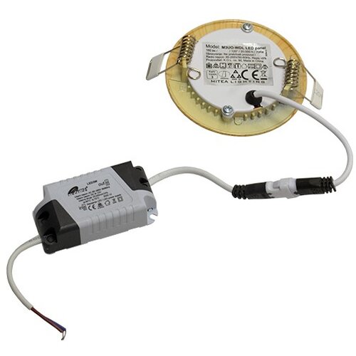 Mitea Lighting M3UO-WDL 3W 6500K boja drveta ugradni okrugli led panel Slike