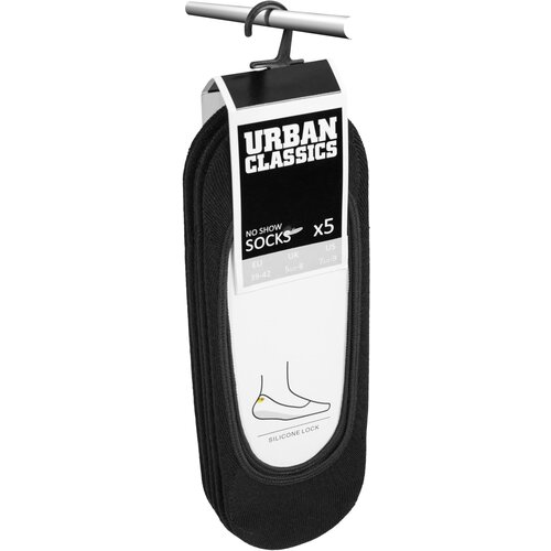 Urban Classics Invisible Socks 5-Pack Black Slike
