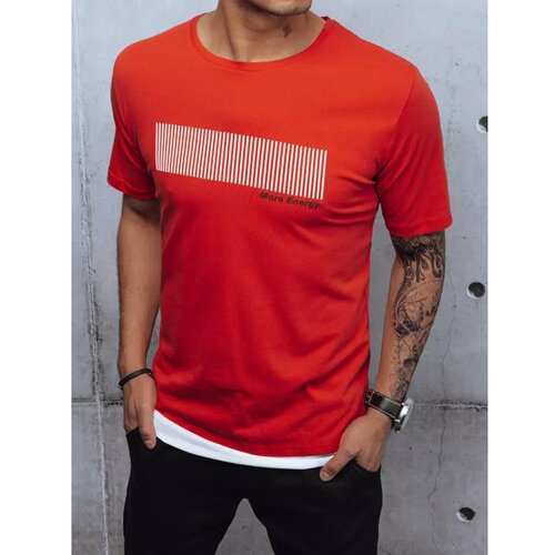 DStreet Red RX4651z men's T-shirt with print Slike