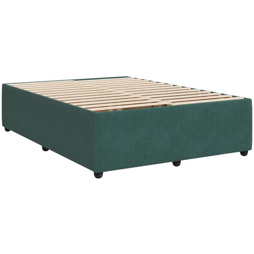 VidaXL Okvir za krevet tamnozeleni 140x200 cm bar&amp;scaron;unasti Slike
