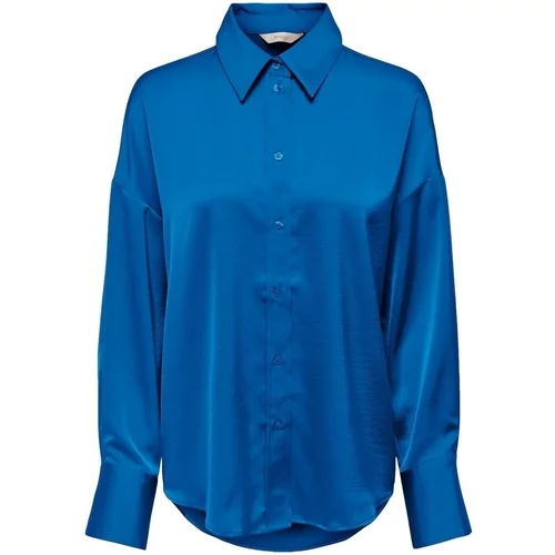 Only Topi & Bluze Marta Oversize Shirt - Super Sonic Modra