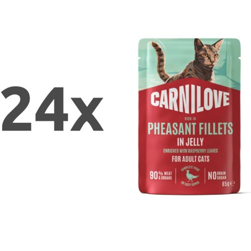 Carnilove Cat Adult vrečka, ko&scaron;čki v želeju - puran in fazan - 85 g 24 x 85 g Cene