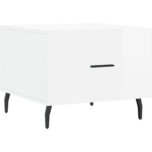  Stolići za kavu 2 kom sjajni bijeli 50x50x40 konstruirano drvo Bijela Slike