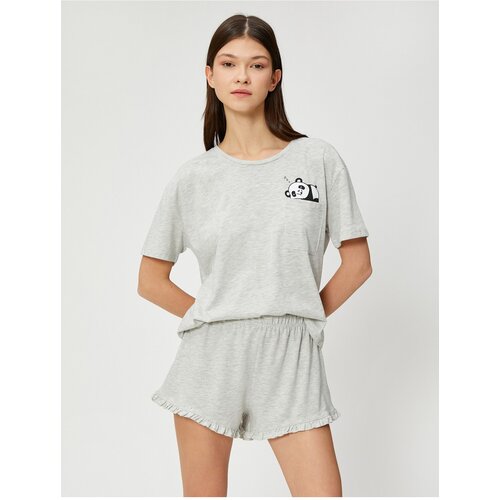 Koton Pajama Set - Gray - Short Slike