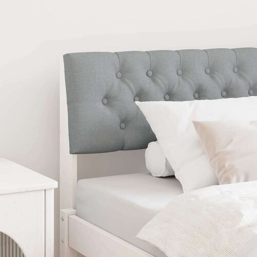 vidaXL Tapecirano vzglavje Svetlo siva 100 cm Masivno borovo les Cene