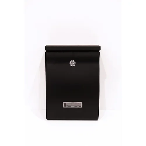 Elegant prolazni poštanski sandučić (80 x 215 x 300 mm, čelik, crne boje)