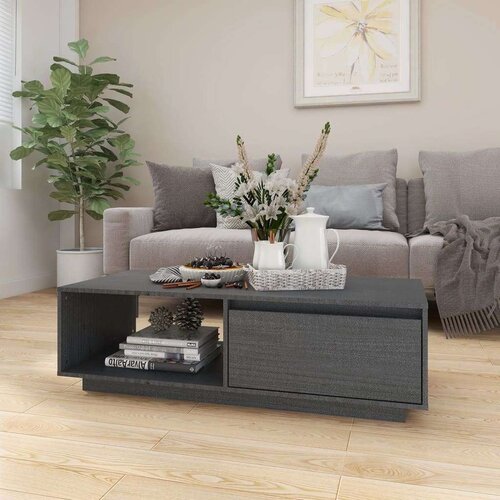  Stolić za kavu sivi 110 x 50 x 33 5 cm od masivne borovine Cijene