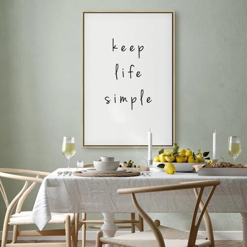  Slika - Message (1-part) - English Text in Motivational Tone 40x60 U prirodnom drvenom okviru Cene