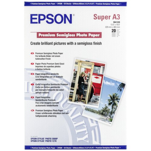 Epson Premium Semigloss Photo A3+, 20 Sheet, 251g S041328 Slike