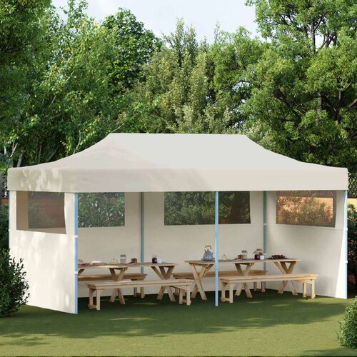 Šator za svadbe - &scaron;ator za zabave Krema 291 x 580 x 315 cm Oxford tkanina - Krema s dvije bočne zidove Da Cijene