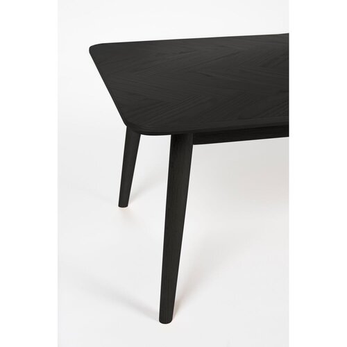 White Label Črna mizica z mizno plo&amp;scaron;čo v hrastovem dekorju 60x120 cm Fabio &amp;ndash; Slike
