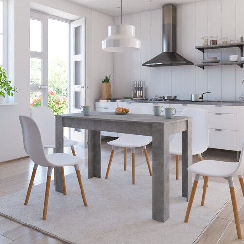 vidaXL Blagovaonski stol siva boja betona 120 x 60 x 76 cm od iverice Cijene