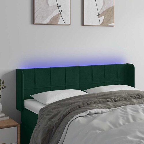 LED uzglavlje tamnozeleno 147x16x78/88 cm bar&scaron;unasto Cijene