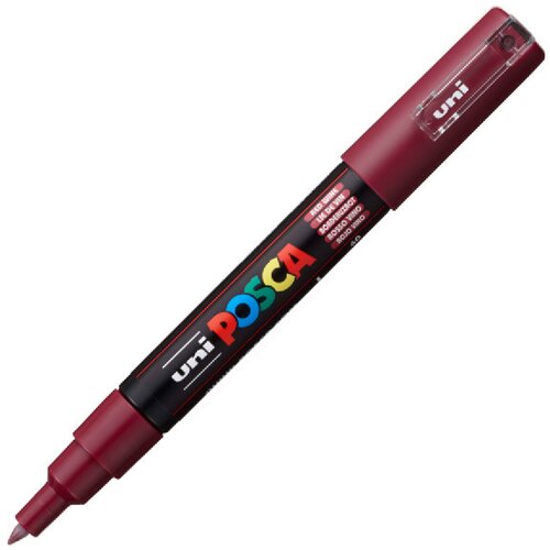 POSCA Uni flomaster; konica 0,7 mm bullet; vinsko rdeč, (22005642) Cene