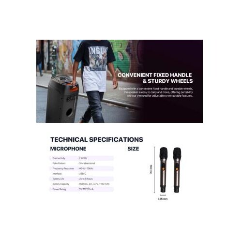 Fantech bluetooth zvučnik NP02 neraparty crni Slike