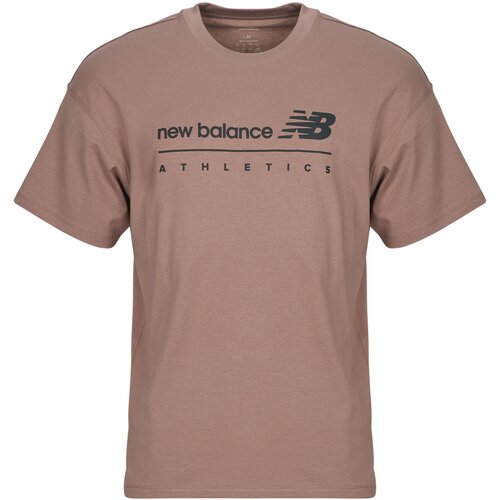 New Balance Majice s kratkimi rokavi LINEAR GRAPHIC T-SHIRT Kostanjeva Slike
