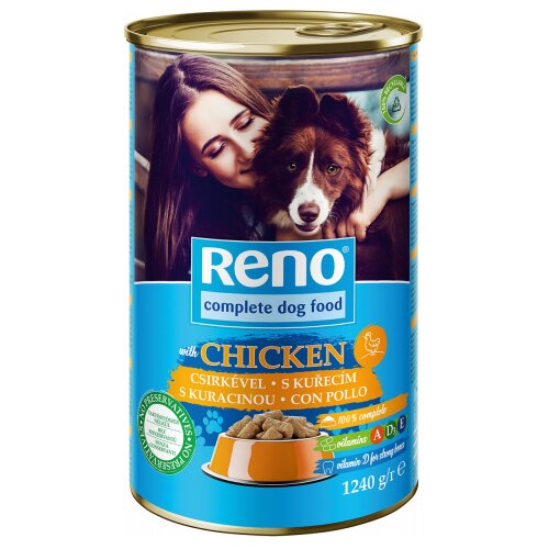 Reno mokra hrana za pse, okus piletine, 1,24 kg Cijene