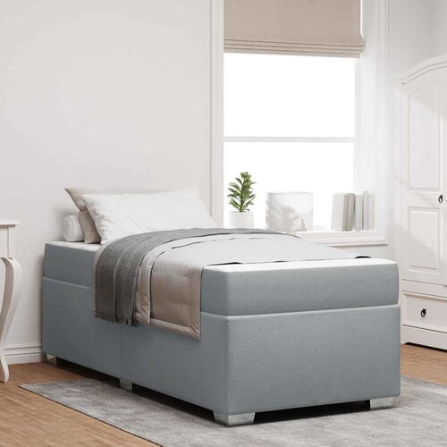 VidaXL Krevetna konstrukcija Ostalo Svjetlosiva 90 x 200 cm tkanina Slike