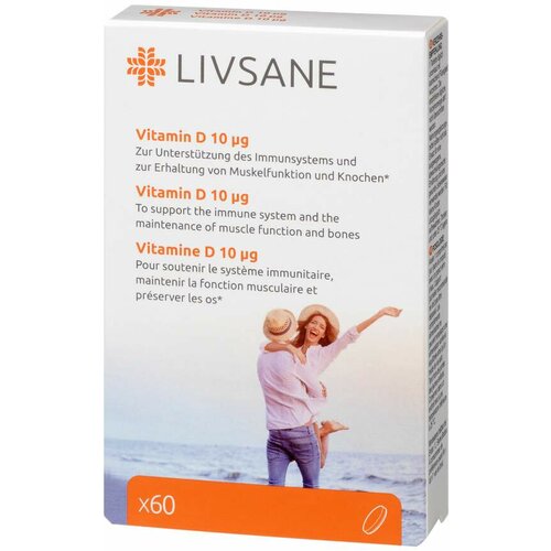 LIVSANE vitamin d 10 μg, 60 tableta Slike