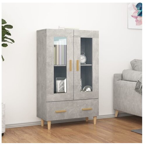  Visoka komoda siva boja betona 70x31x115 cm konstruirano drvo Cijene