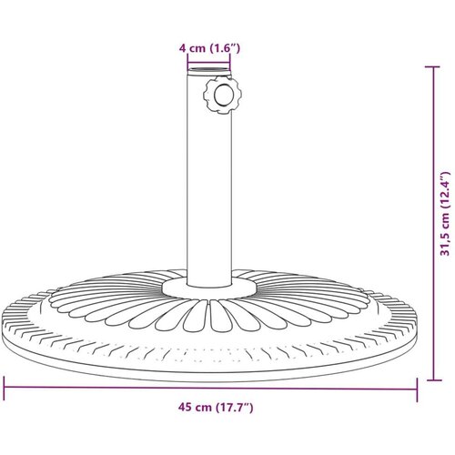  Baza suncobrana za stupove &amp;Oslash; 38/48 mm 12 kg okrugla Slike