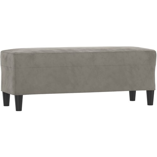 VidaXL Klop svetlo siva 100x35x41 cm žamet, (20698450) Slike
