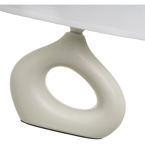 Casa Selecci&amp;oacute;n Bijela/bež stolna lampa keramička s tekstilnim sjenilom (visina 30 cm) &amp;ndash; Slike