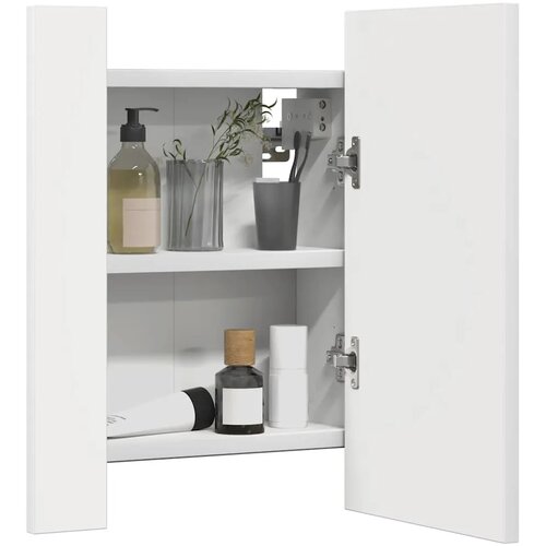  LED kupaonski ormarić s ogledalom bijeli 40x12x45 cm akrilni - Bijela - OUTLET - NEPREUZETO Slike
