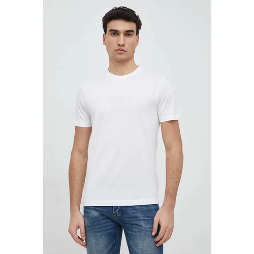 Emporio Armani Bombažna kratka majica bela barva
