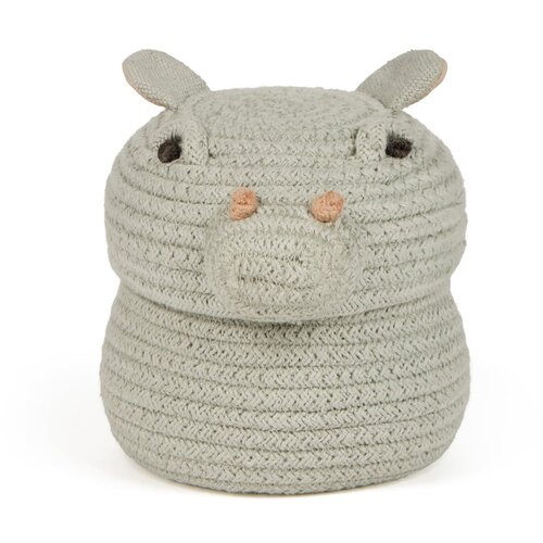 Lorena Canals Svijetlo plava tekstilna dječja kutija za pohranu &amp;oslash; 15x15 cm Mini Henry the Hippo &amp;ndash; Slike