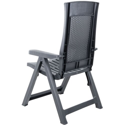  Vrtne nagibne stolice 2 kom plastične antracit Slike