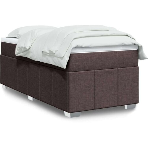 vidaXL Krevet s oprugama i madracem tamnosmeđi 80x200 cm od tkanine Cijene