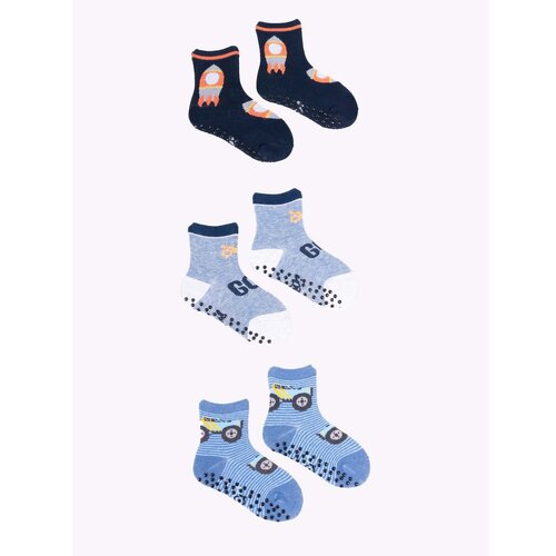 Yoclub čarape za dečake Cotton Anti Slip ABS Patterns Colours 3-pack SKA-0109C-AA3A-004 Slike