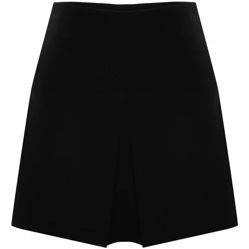 Trendyol Curve Black Woven Short Skirt