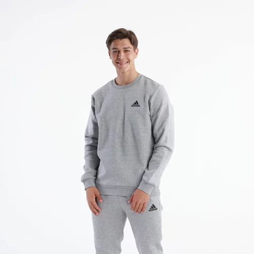 Adidas Sportska sweater majica 'Feel Cozy' siva melange / crna