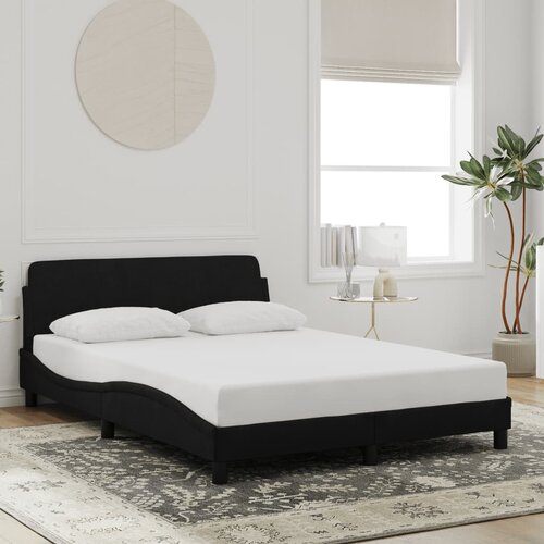 Furnova Posteljni okvir brez vzmetnice črn 120x200 cm žamet, (21934779) Slike