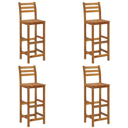  Barski stolci 4 kom od masivnog bagremovog drva Slike