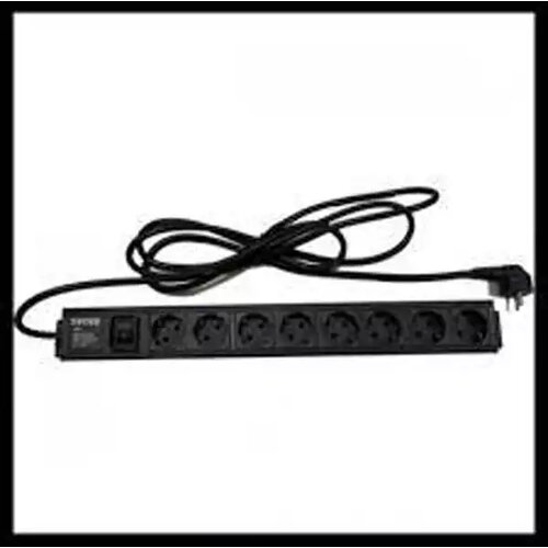  220V razvodni pdu panel 19/1U sa 8 utičnih mesta,prekidač,prenaponska zaštita,kabl 1.8m PDU-8SP-1U Cene